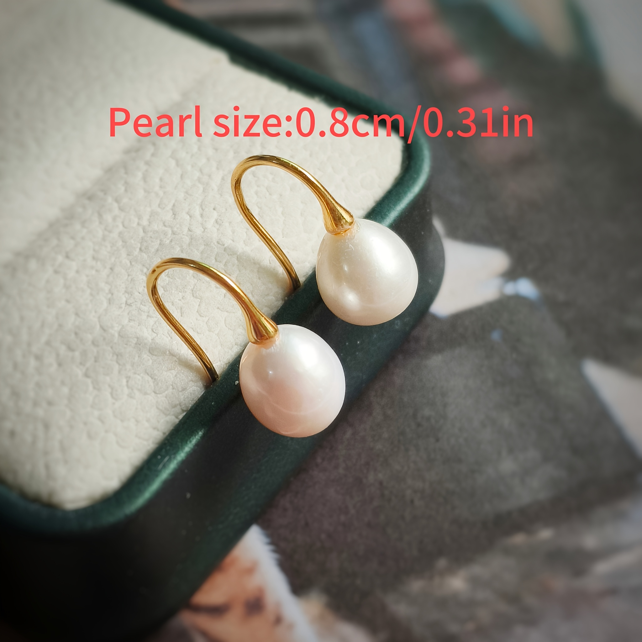 Women's 2pcs Natural Freshwater Pearl Drop Earrings